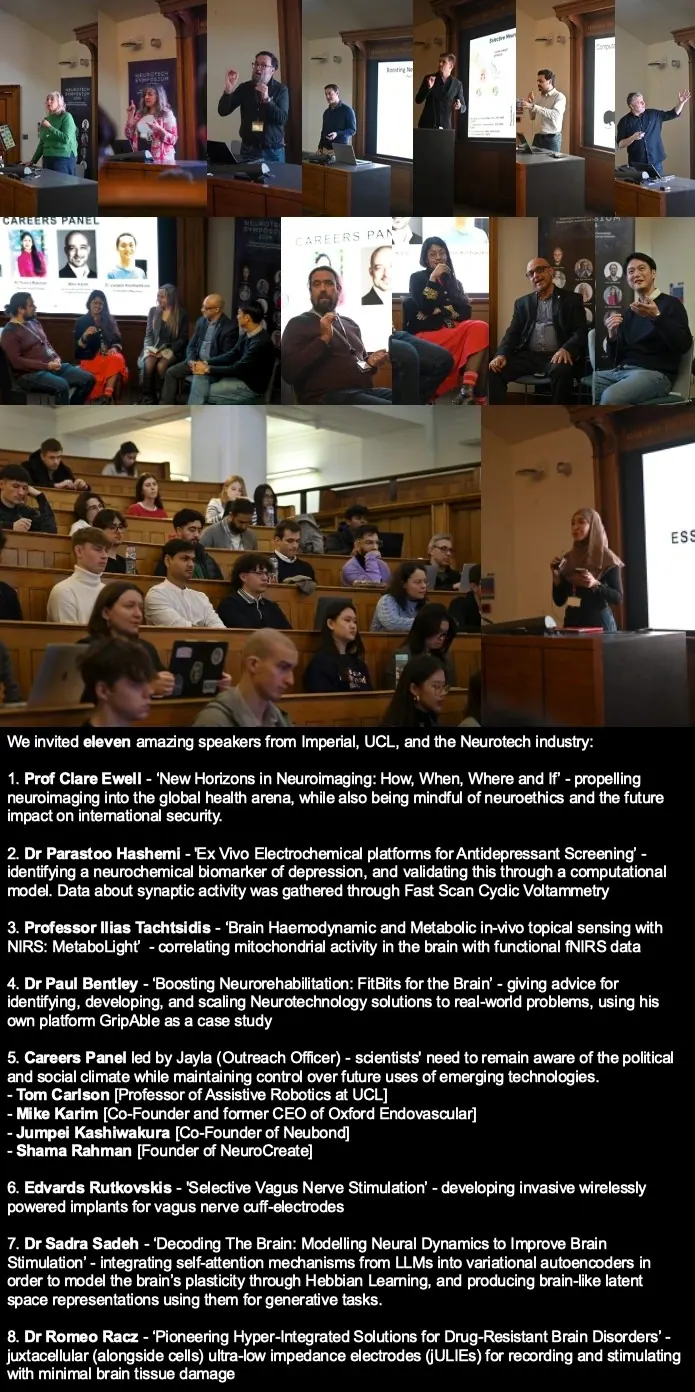 Symposium programme listing the talks and speakers